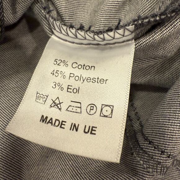 Clement Design Yuma Denim Chef Coat Jacket Long Sleeve Shirt Mens 5 3XL France - Picture 8 of 8